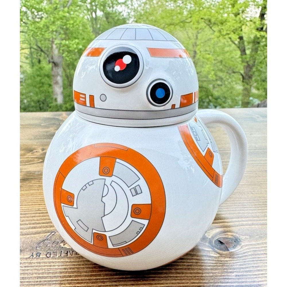 Star Wars BB-8 Ceramic Mug With Lid Disney Store Droid Coffee Cup The Force Awak